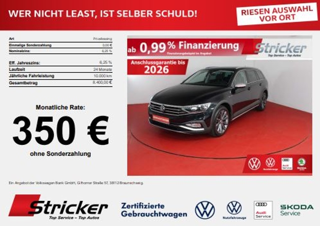 Volkswagen Passat Alltrack °°2.0TDI DSG 397,-ohne Anzahlung Neu 70.575,-