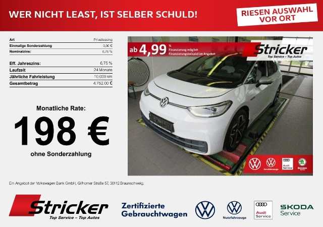 Volkswagen ID.3 °'1st Plus 150/58 198,-ohne Anzahlung LED-Matrix Kamera