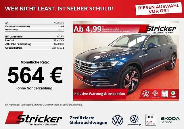 Volkswagen Touareg °°Elegance 3.0TDI 564,-ohne Anzahlung AHK Standh.
